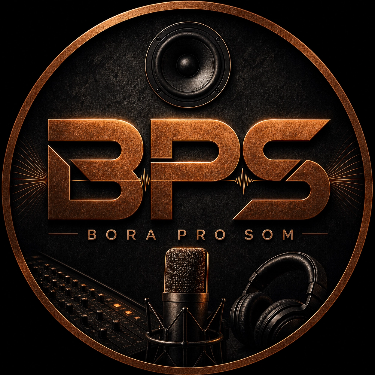 Logotipo completo Bora Pro Som Home Studio